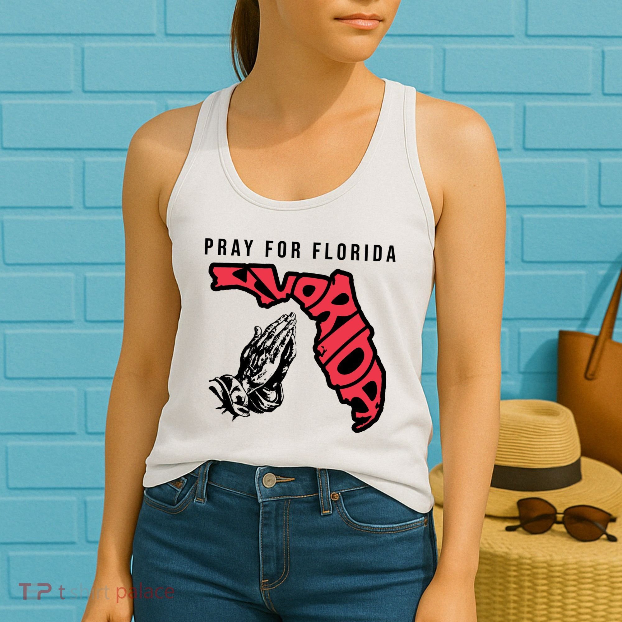 Pray For Florida Hurricane Milton Awareness Women's Tank Top
