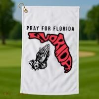 Pray For Florida Hurricane Milton Awareness Golf Towel thumb 1