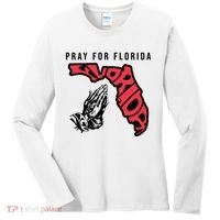 Pray For Florida Hurricane Milton Awareness Women's Long Sleeve Shirt thumb 0