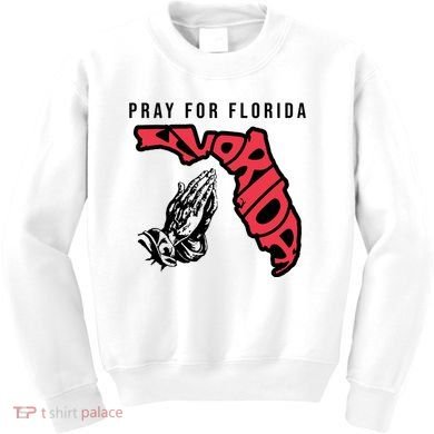 Pray For Florida Hurricane Milton Awareness Kids Sweatshirt