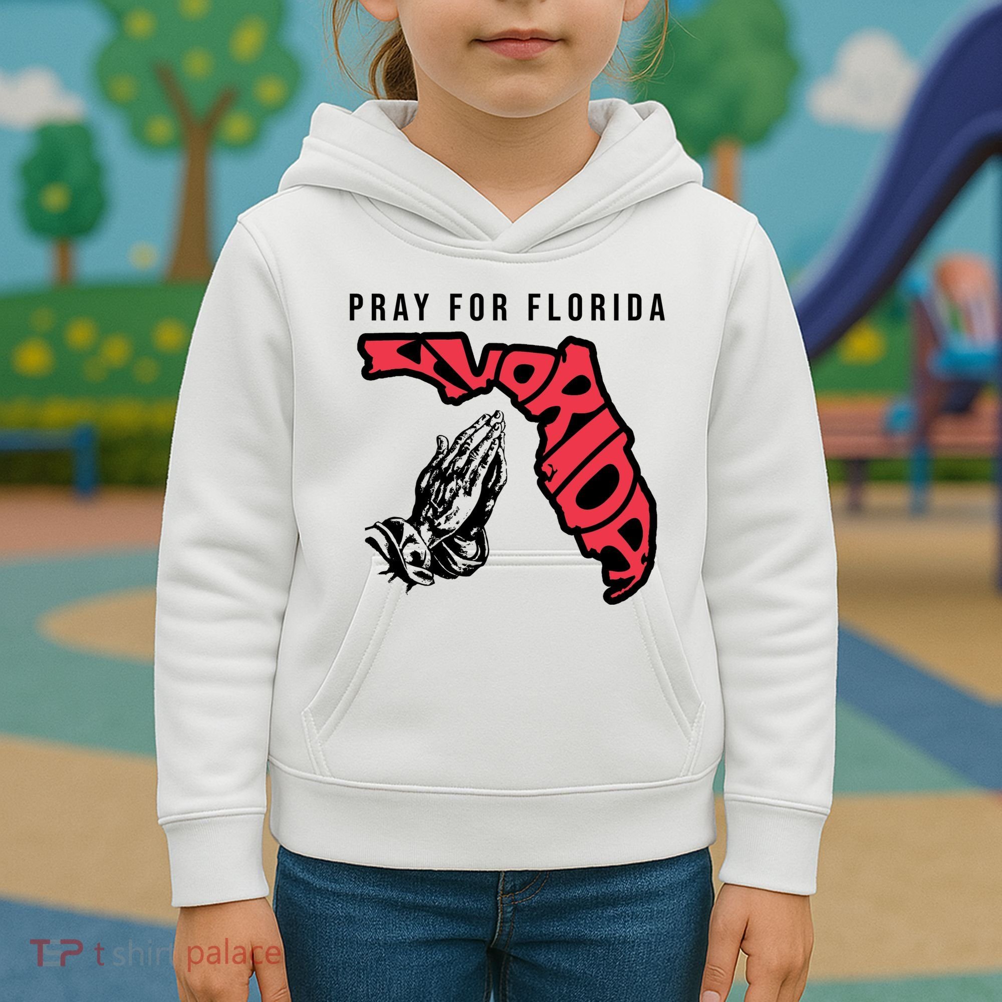 Pray For Florida Hurricane Milton Awareness Kids Hoodie