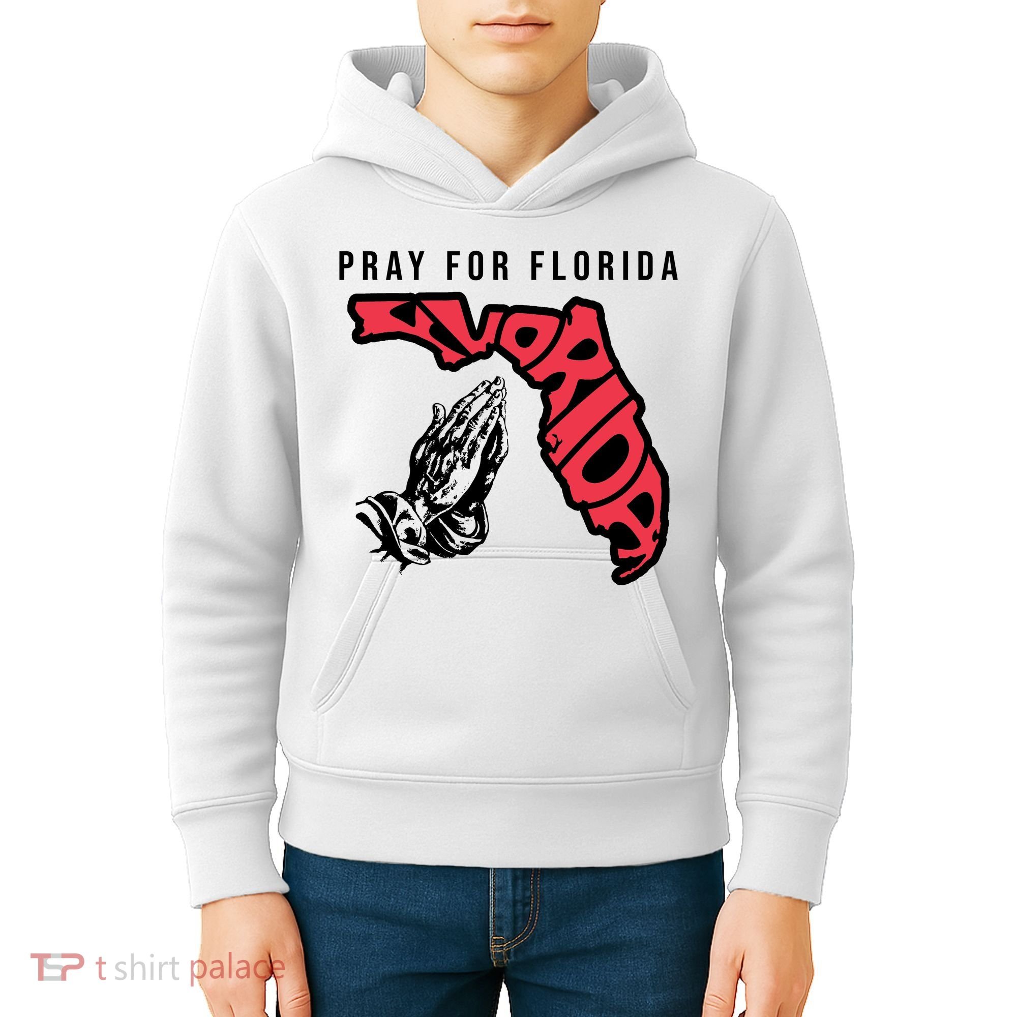 Pray For Florida Hurricane Milton Awareness Kids Hoodie