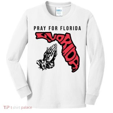 Pray For Florida Hurricane Milton Awareness Kids Long Sleeve Shirt