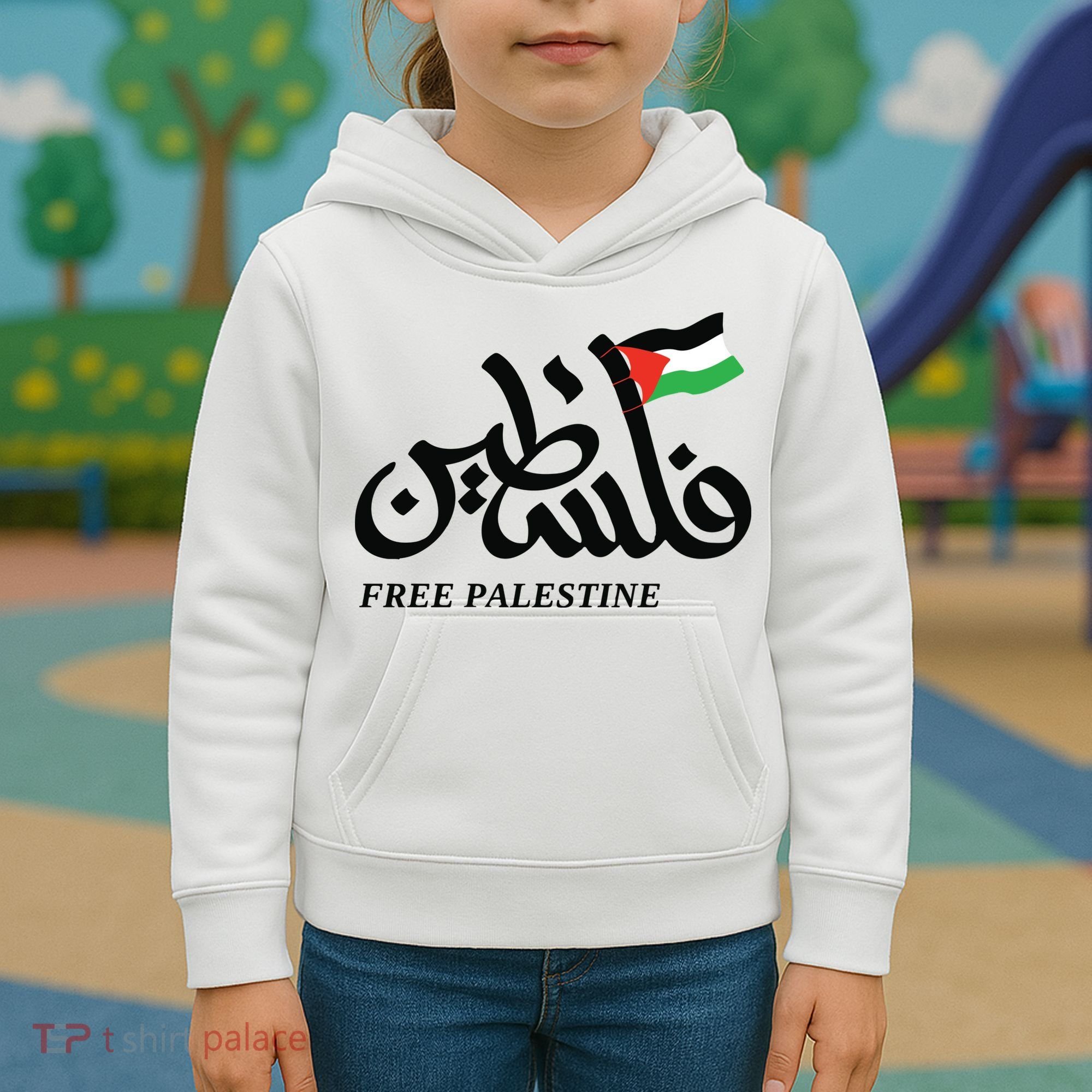 Palestine Flag Free Palestine Kids Hoodie
