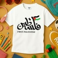 Palestine Flag Free Palestine Kids T-Shirt thumb 3