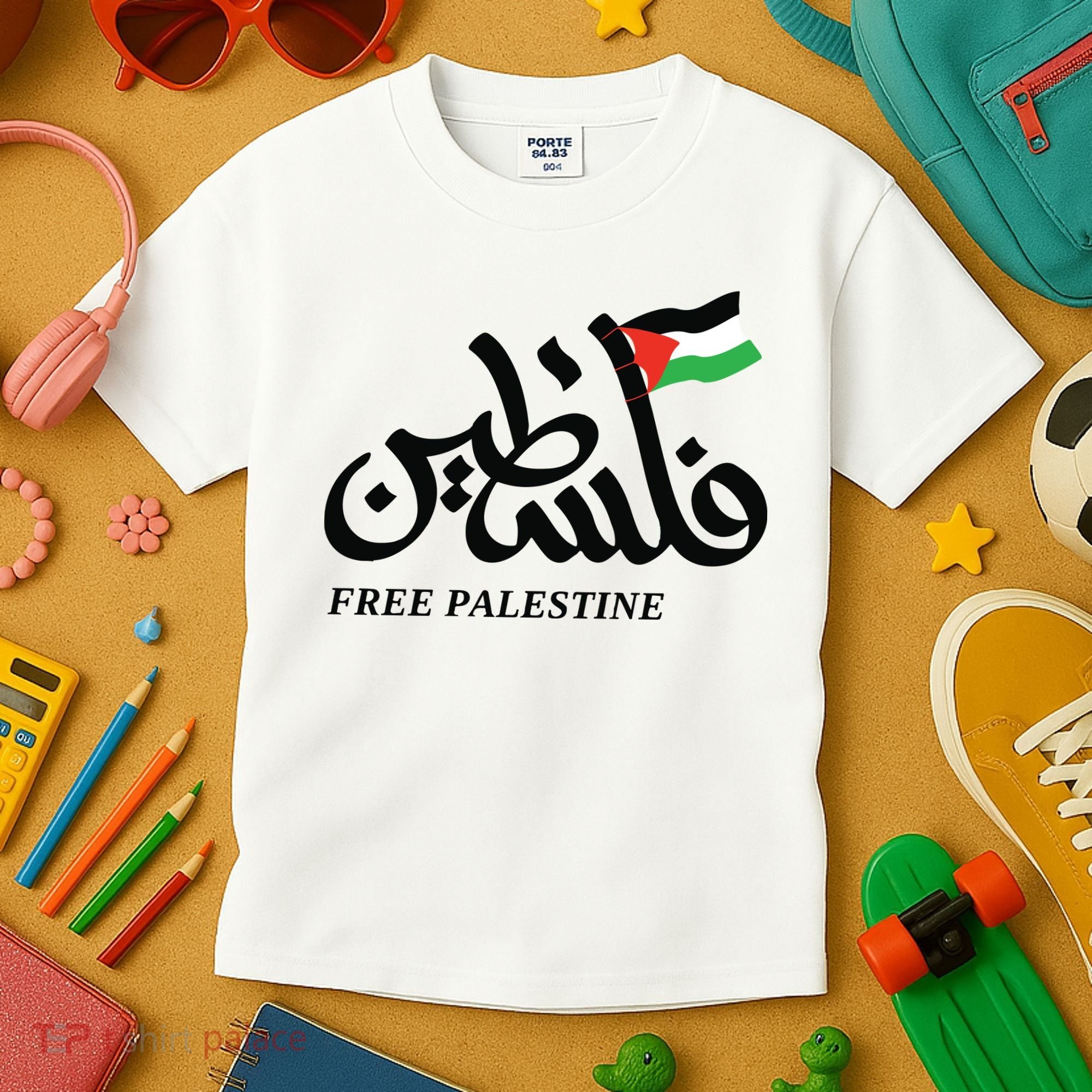 Palestine Flag Free Palestine Kids T-Shirt