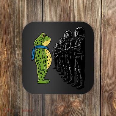 Portland Frog Funny Meme Protest Coaster