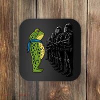 Portland Frog Funny Meme Protest Coaster thumb 0