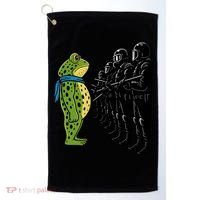 Portland Frog Funny Meme Protest Golf Towel thumb 0