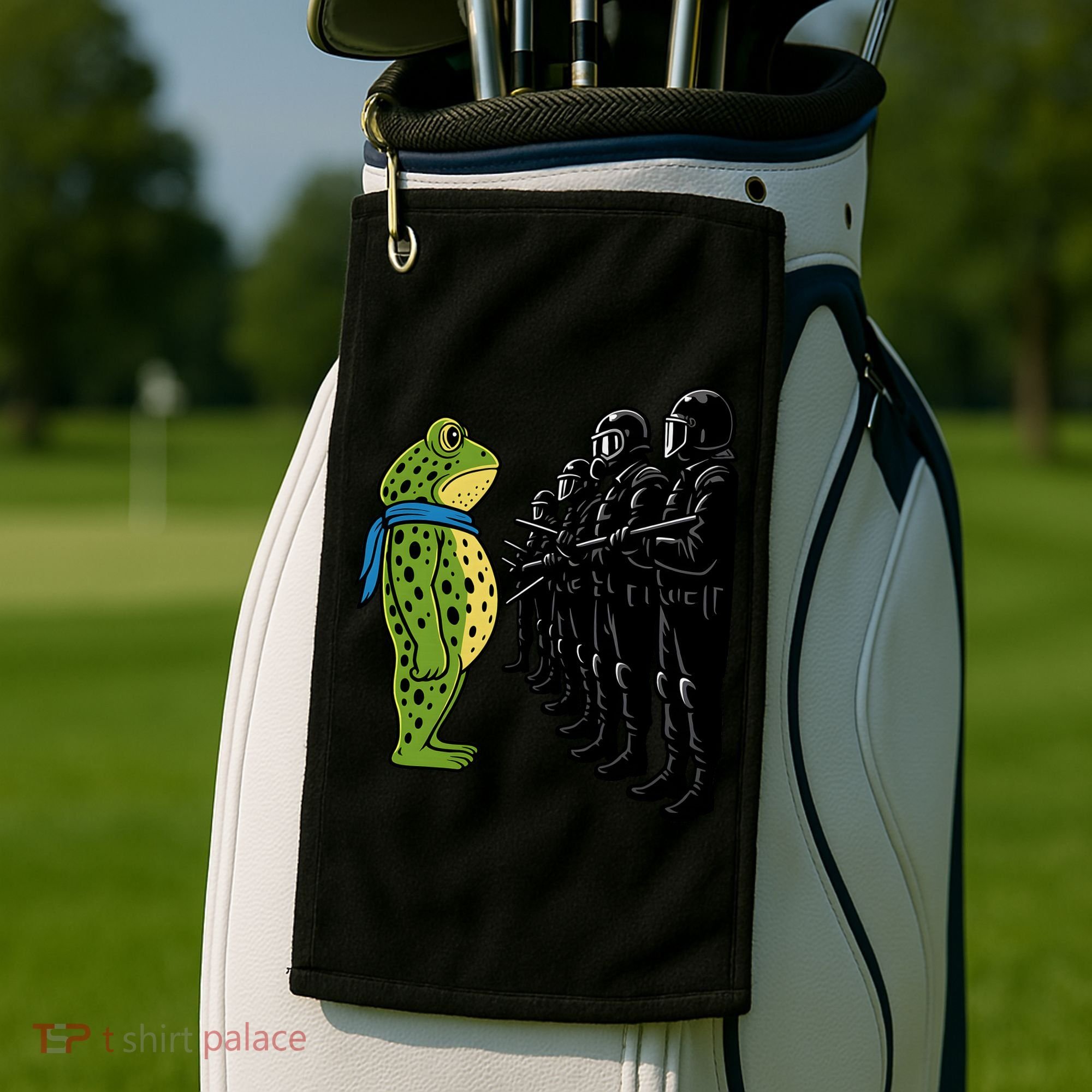 Portland Frog Funny Meme Protest Golf Towel