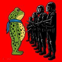 Portland Frog Funny Meme Protest Santa Hat thumb 1
