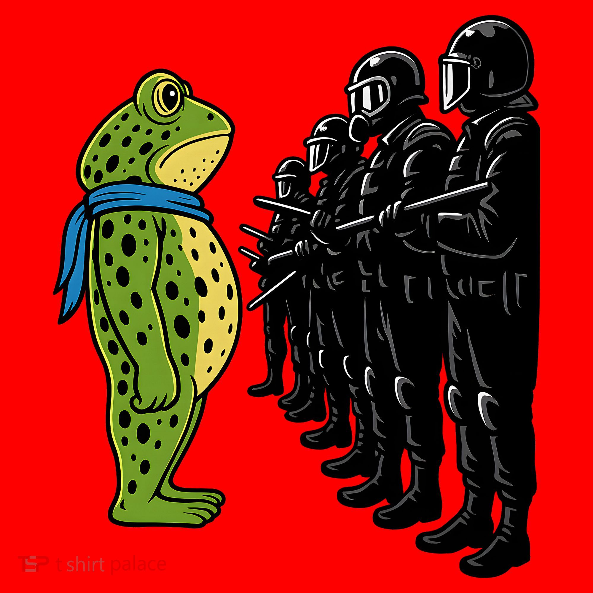 Portland Frog Funny Meme Protest Santa Hat
