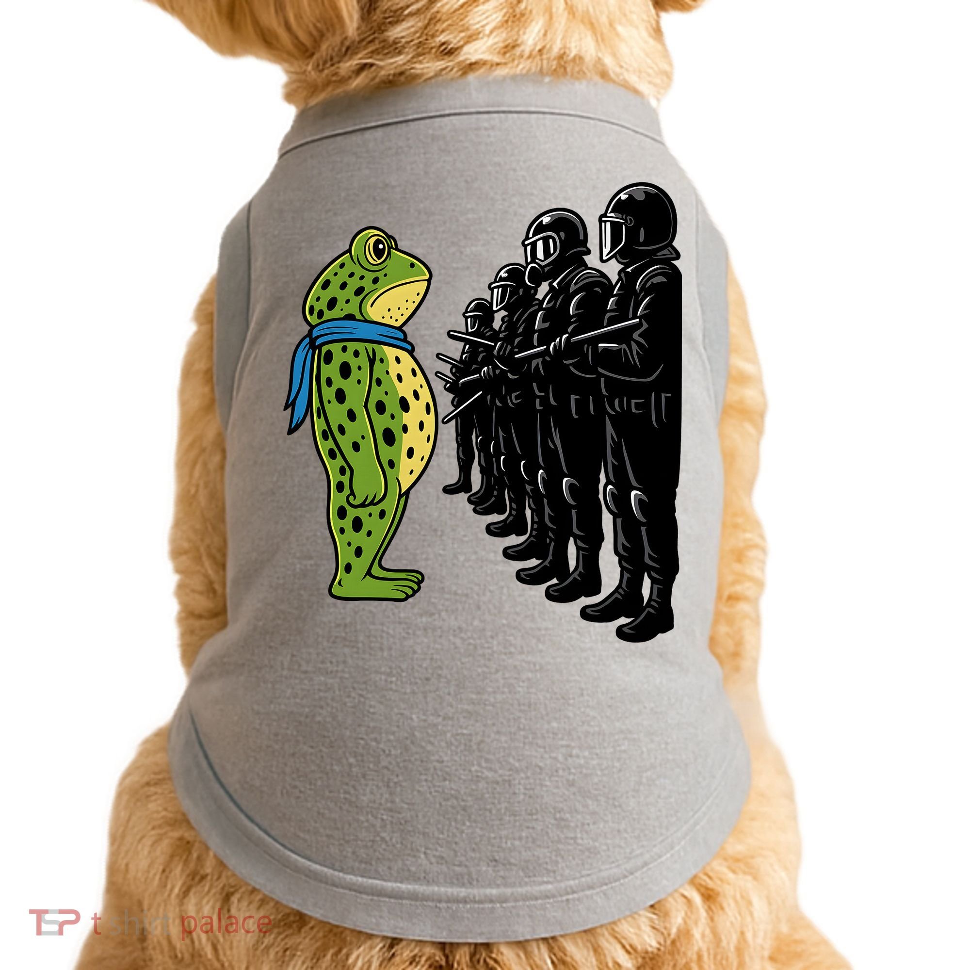 Portland Frog Funny Meme Protest Doggie Tank