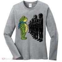 Portland Frog Funny Meme Protest Women's Long Sleeve Shirt thumb 0