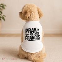 Pray For Francis: Inspirational Pope Francis Doggie Tank thumb 2