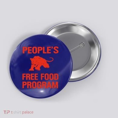 Peoples Free Food Program Vintage Social Justice Gift Button