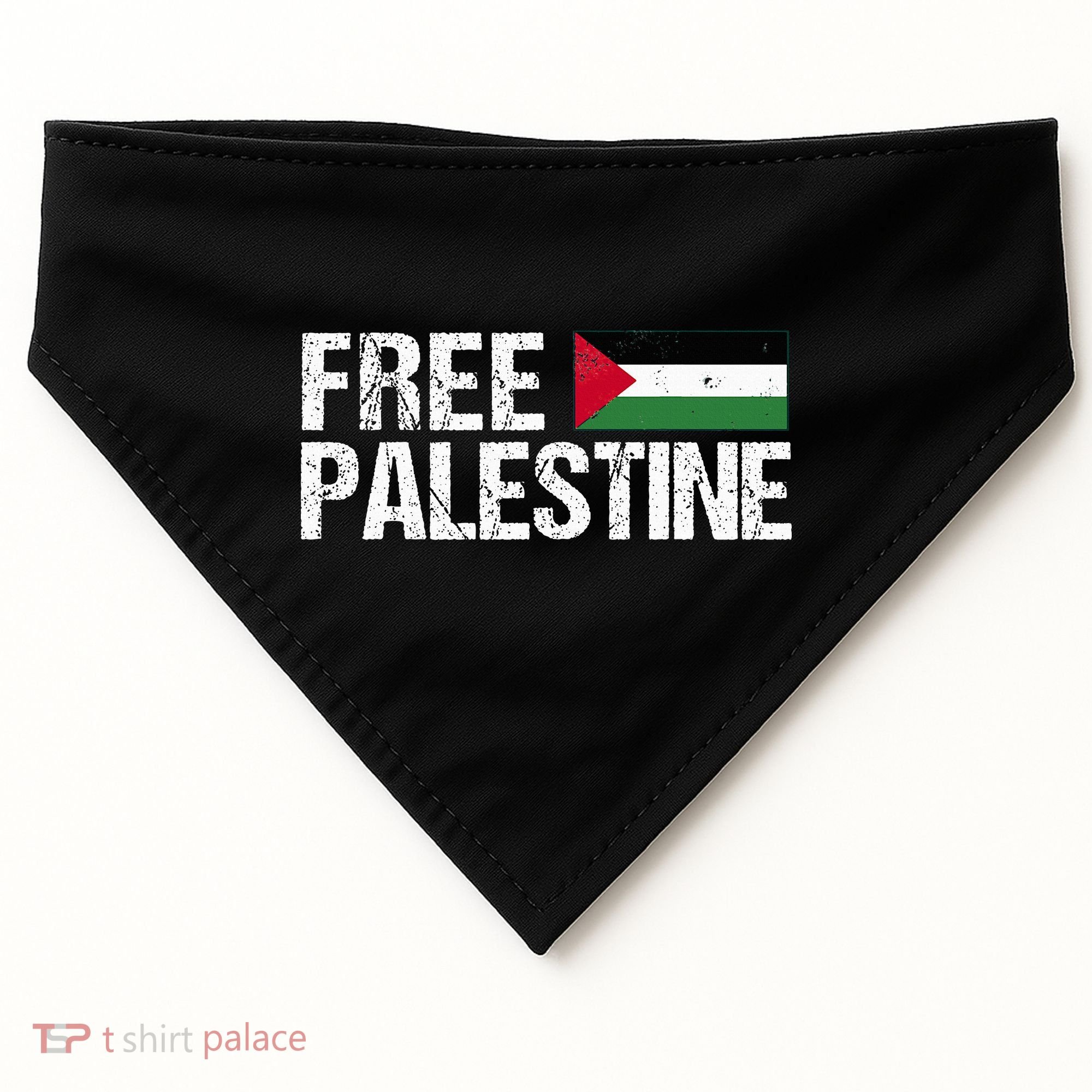 Palestine Flag Free Palestine USA-Made Doggie Bandana