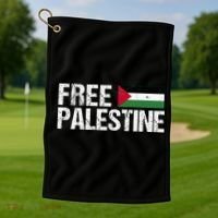 Palestine Flag Free Palestine Golf Towel thumb 1