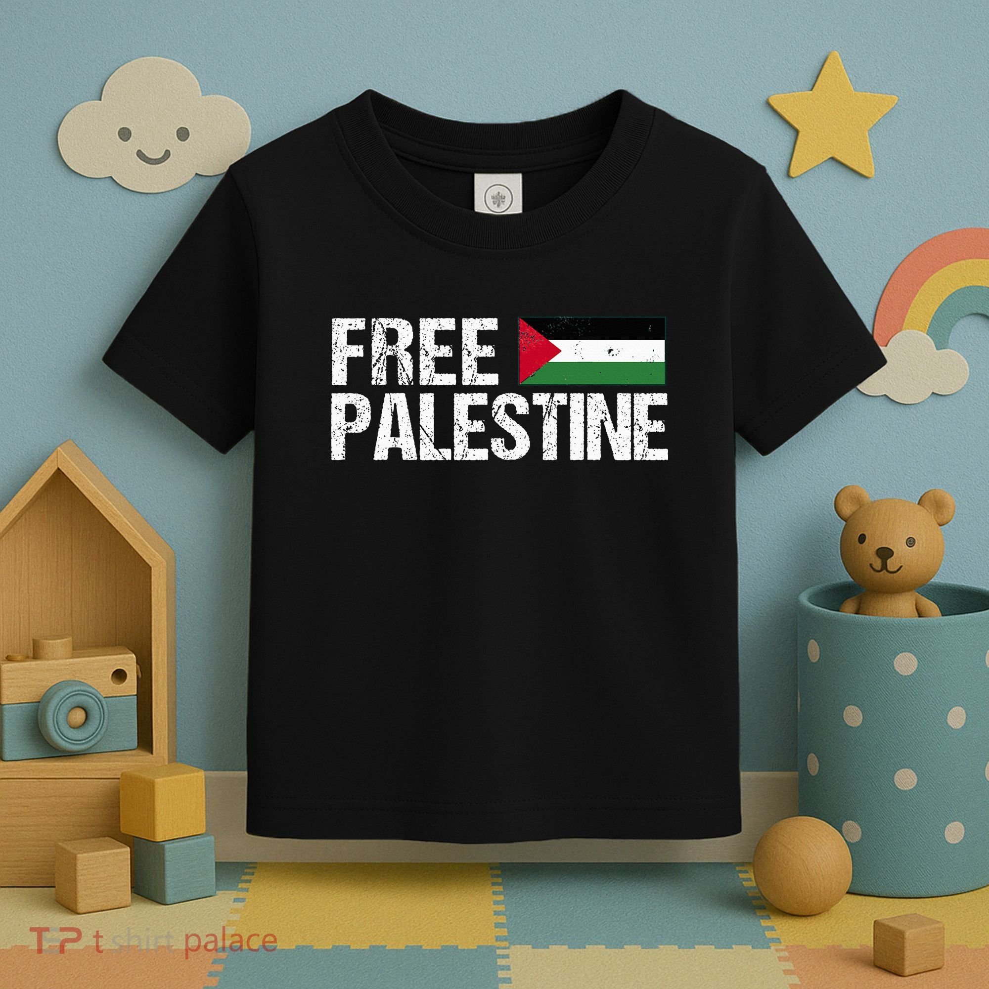 Palestine Flag Free Palestine Toddler T-Shirt