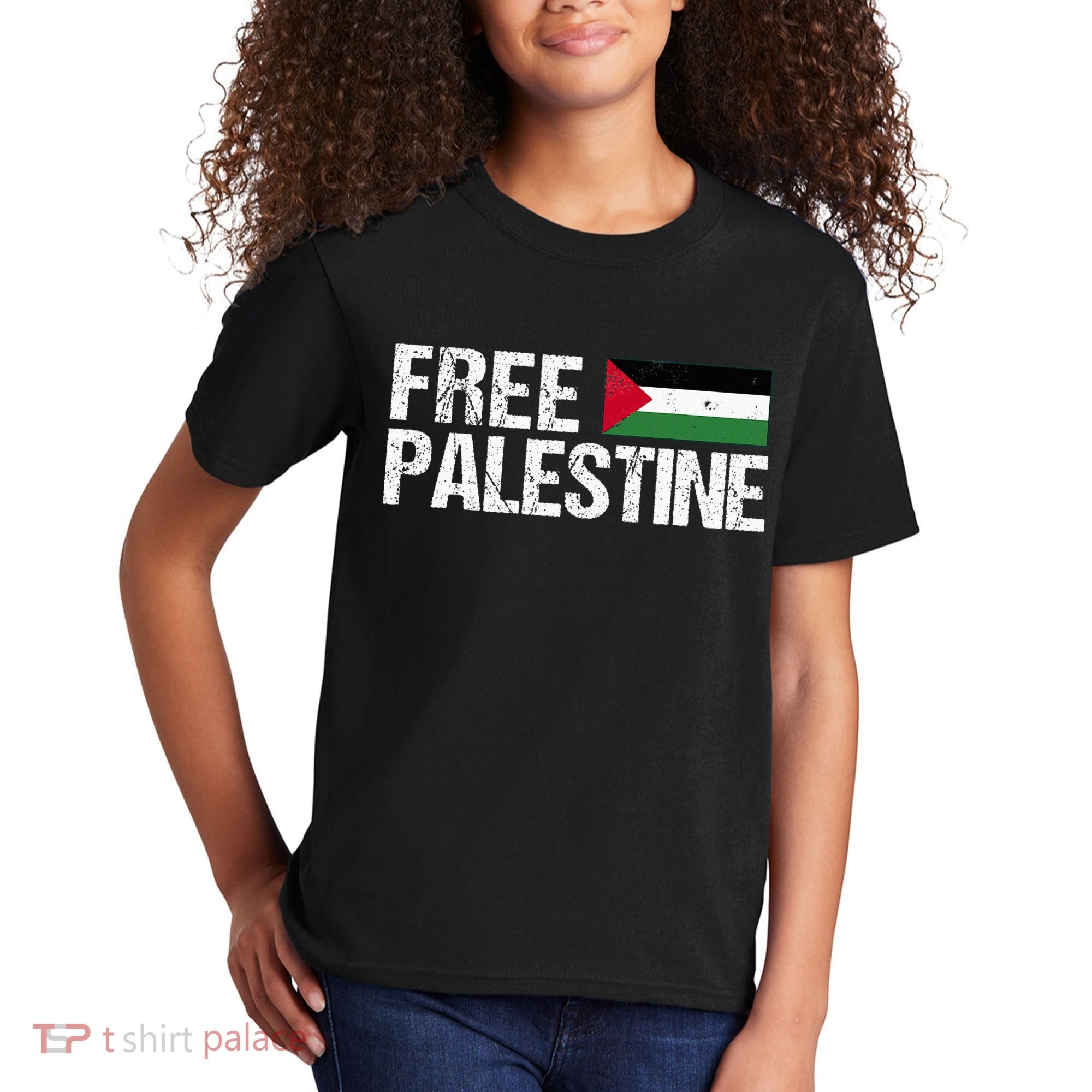 Palestine Flag Free Palestine Kids T-Shirt