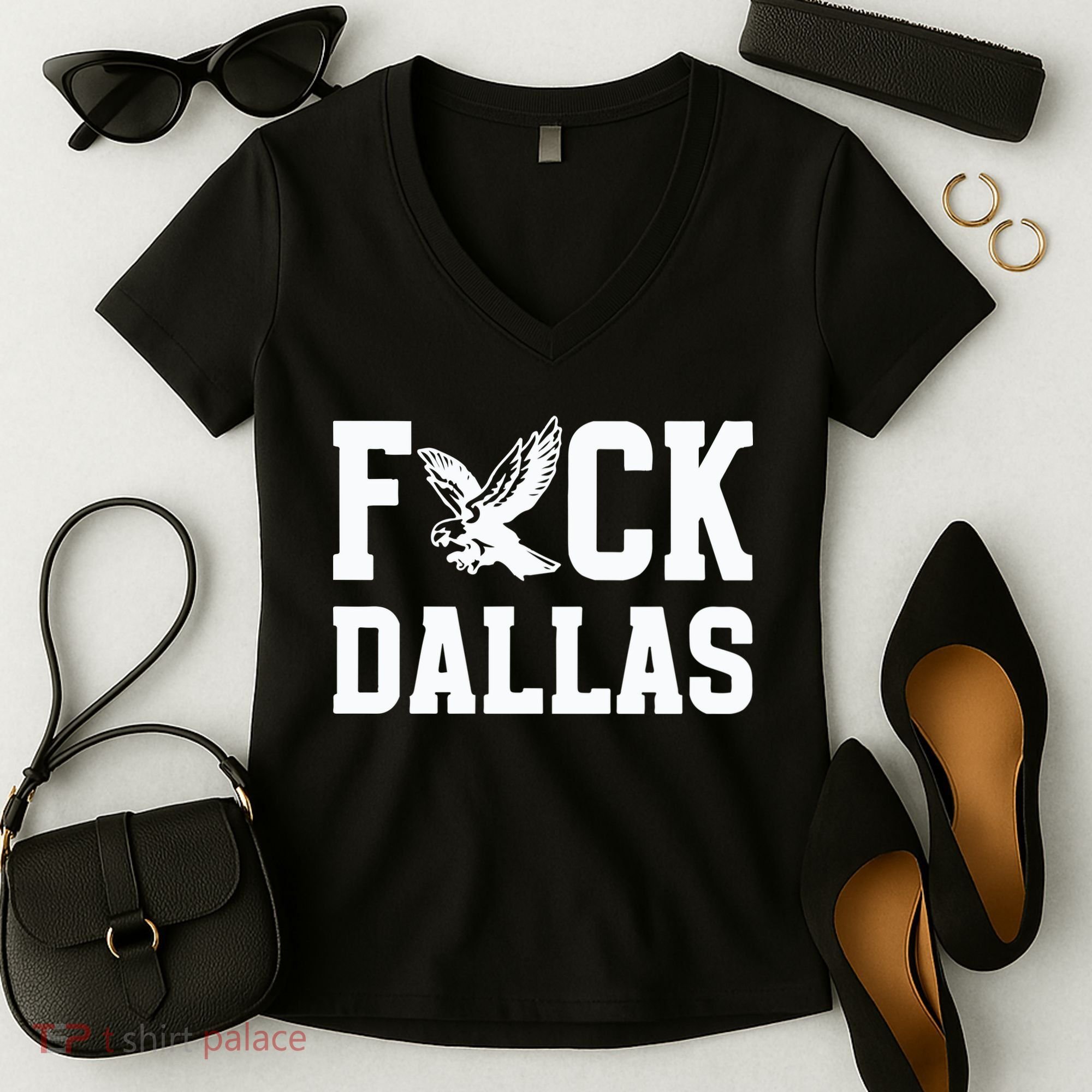 Philadelphia Football Fuck Dallas Women's V-Neck T-Shirt