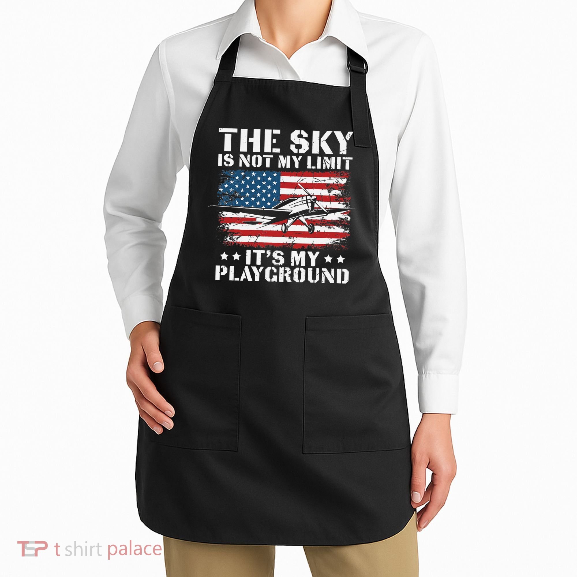 Pilot Funny Flying Aviation Apron