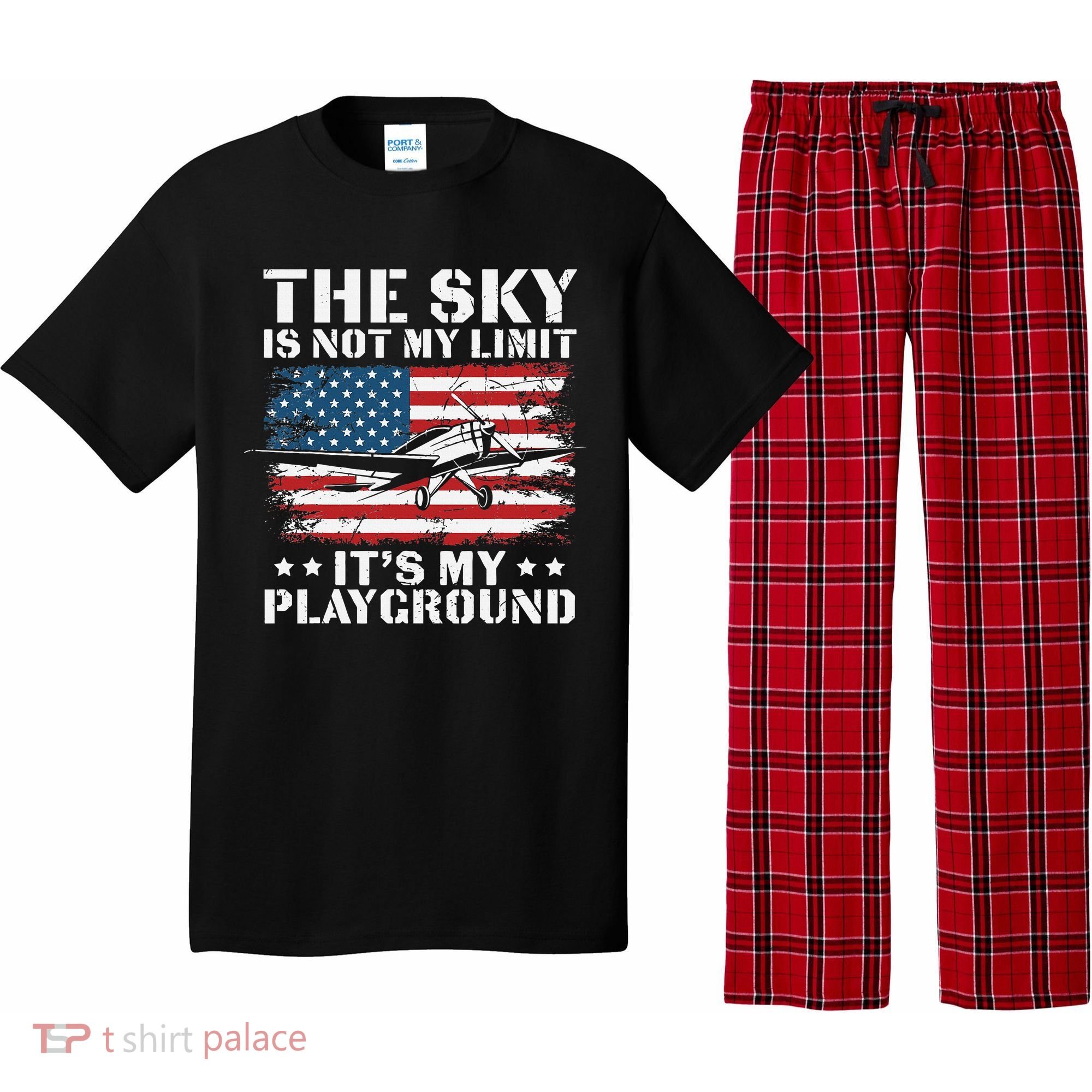 Pilot Funny Flying Aviation Pajama Set