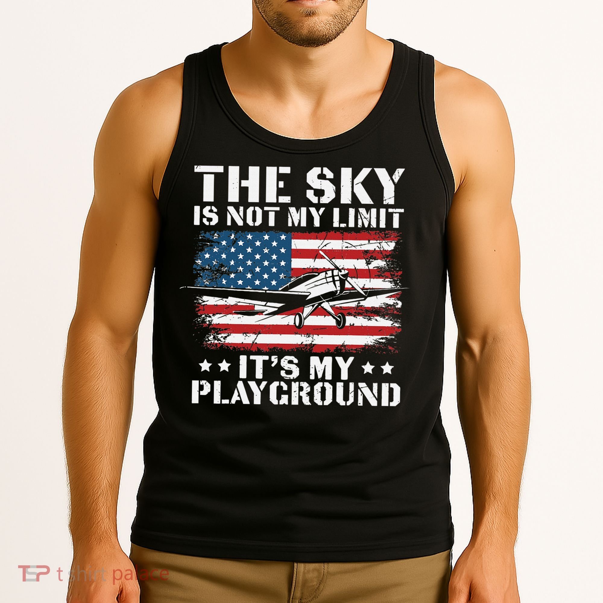 Pilot Funny Flying Aviation Tank Top
