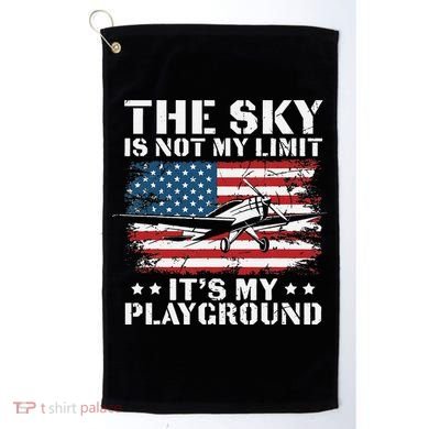 Pilot Funny Flying Aviation Golf Towel