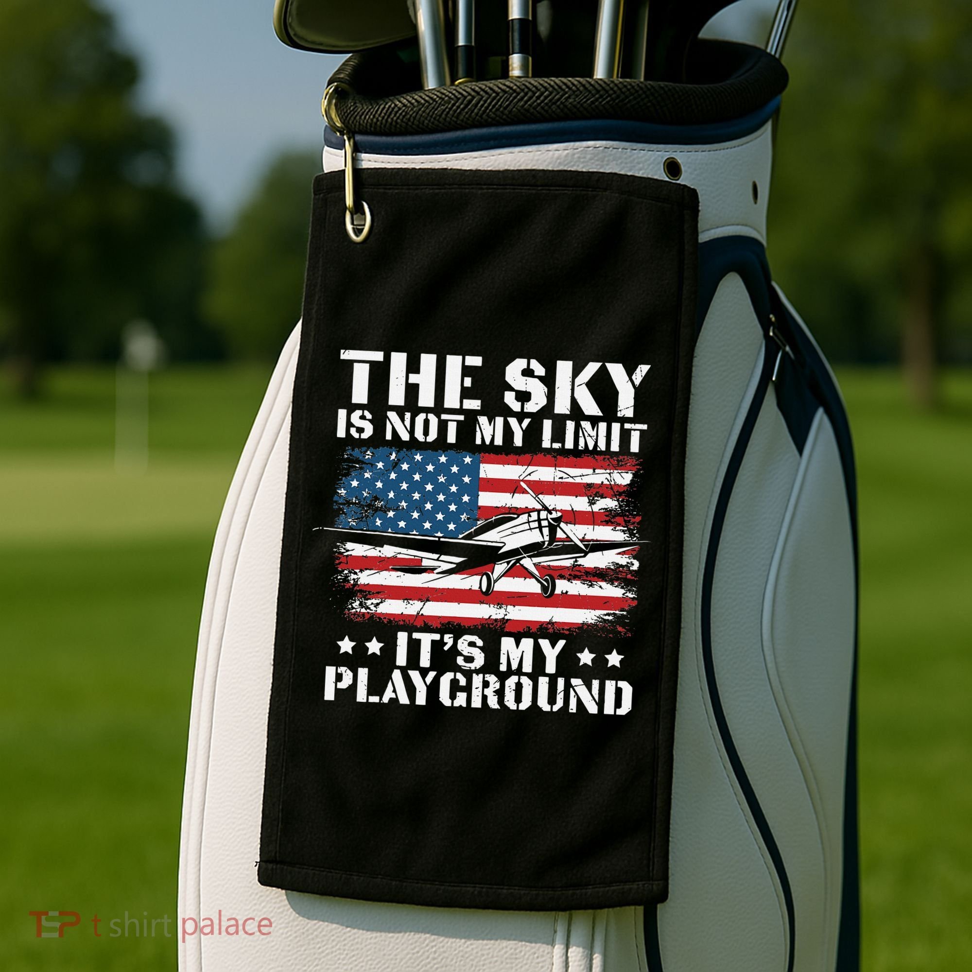 Pilot Funny Flying Aviation Golf Towel