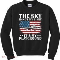 Pilot Funny Flying Aviation Kids Sweatshirt thumb 0