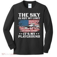 Pilot Funny Flying Aviation Kids Long Sleeve Shirt thumb 0