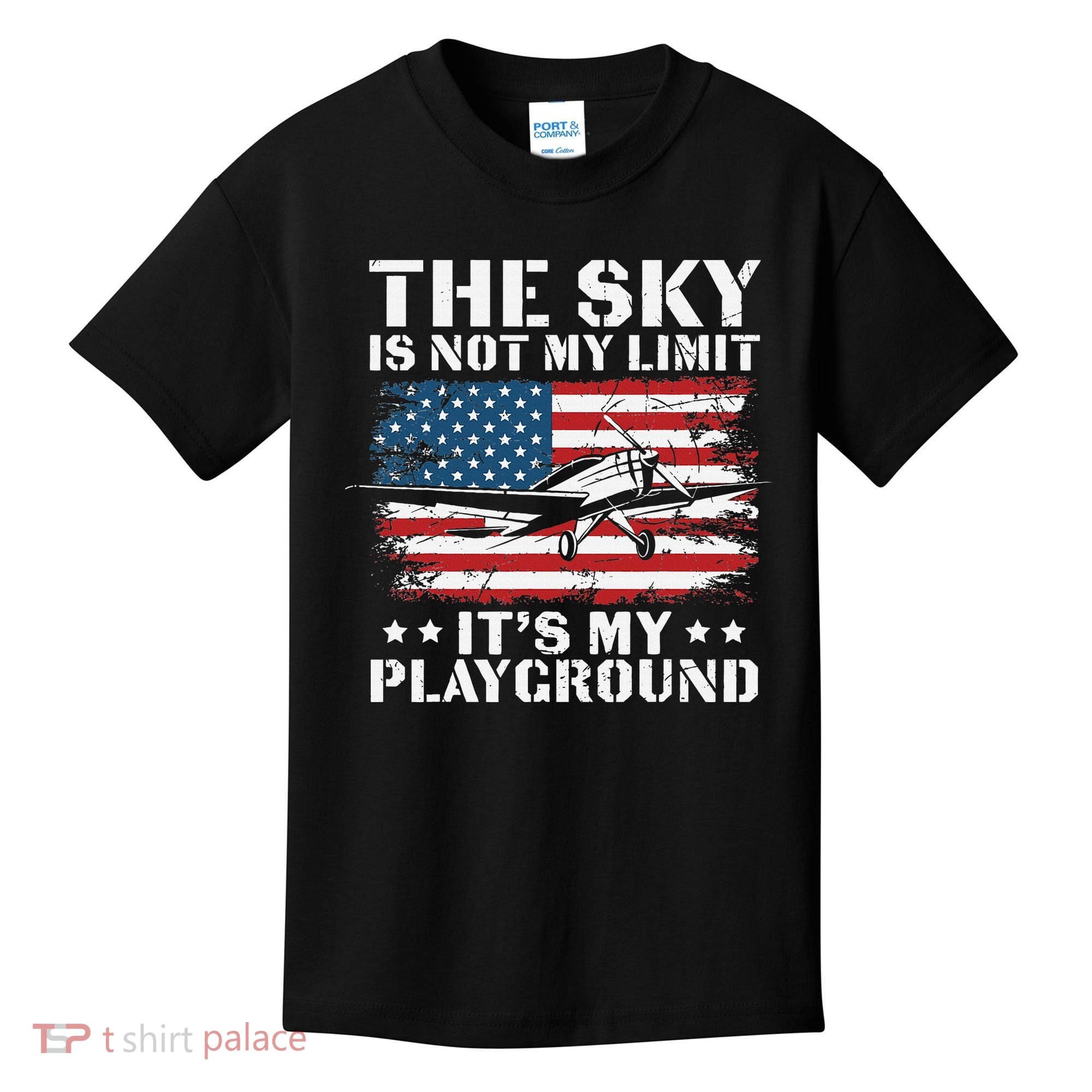 Pilot Funny Flying Aviation Kids T-Shirt