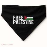 Palestine Flag Free Palestine USA-Made Doggie Bandana thumb 0