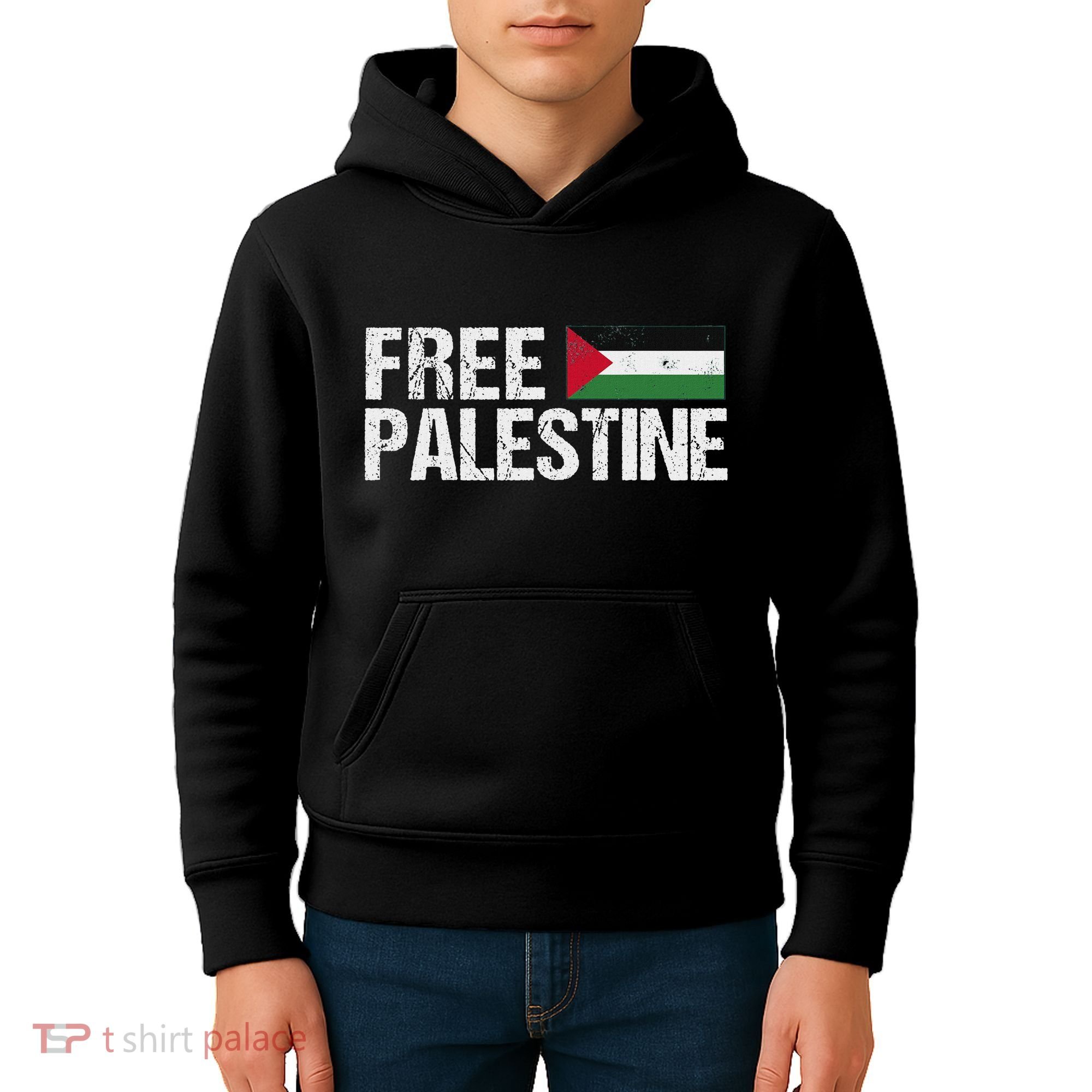 Palestine Flag Free Palestine Kids Hoodie
