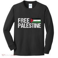 Palestine Flag Free Palestine Kids Long Sleeve Shirt thumb 0