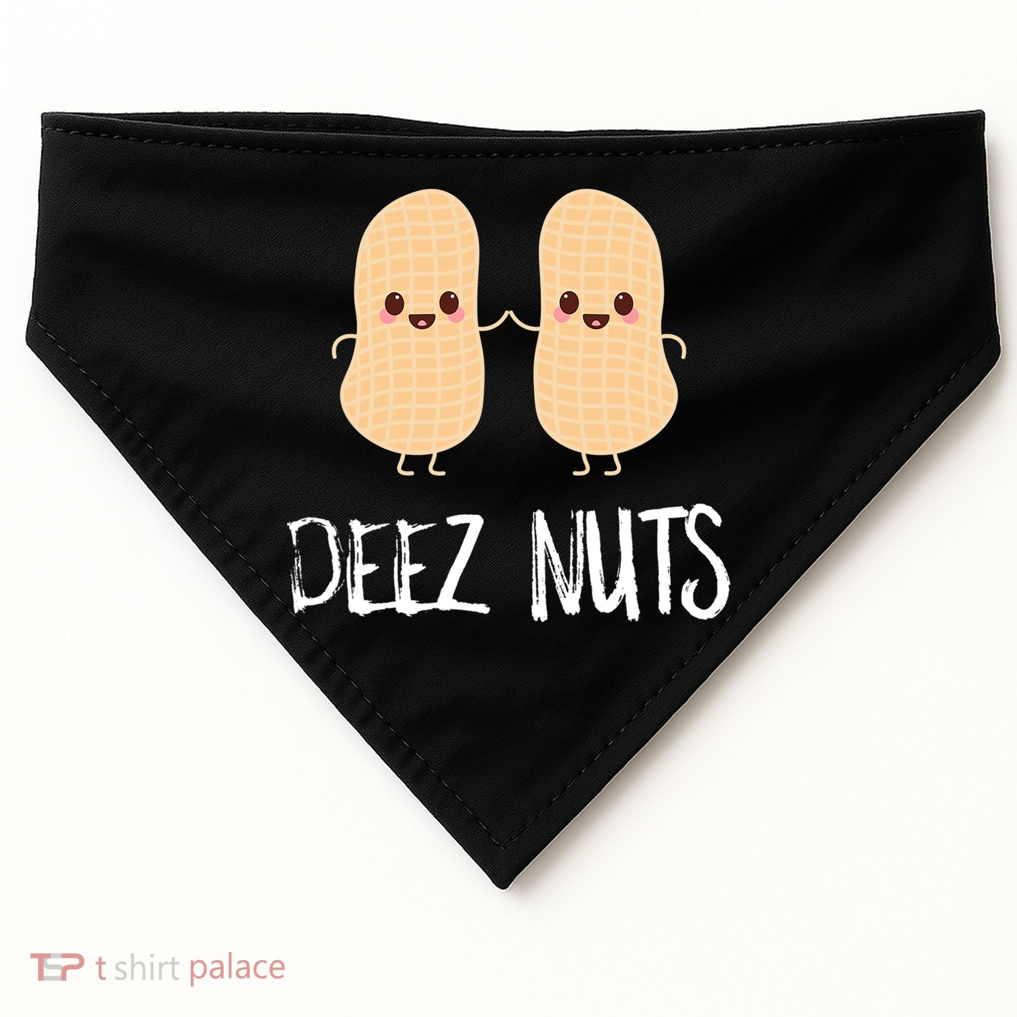 Peanut Food Funny Kawaii Cute Meme Deez Nuts Joke Gift USA-Made Doggie Bandana