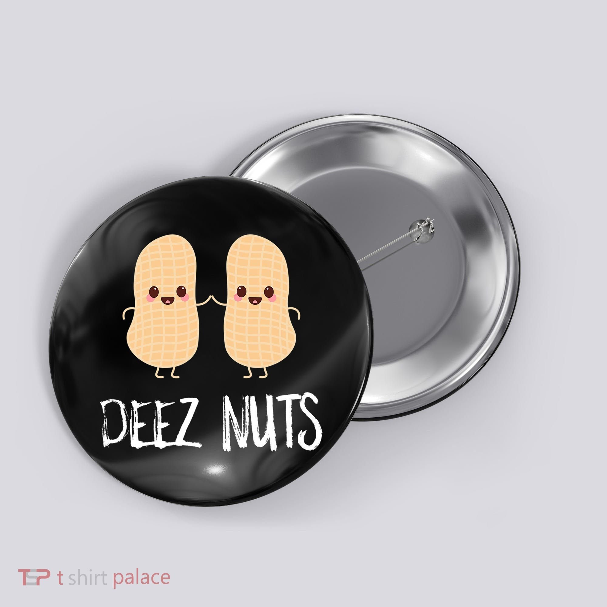 Peanut Food Funny Kawaii Cute Meme Deez Nuts Joke Gift Button