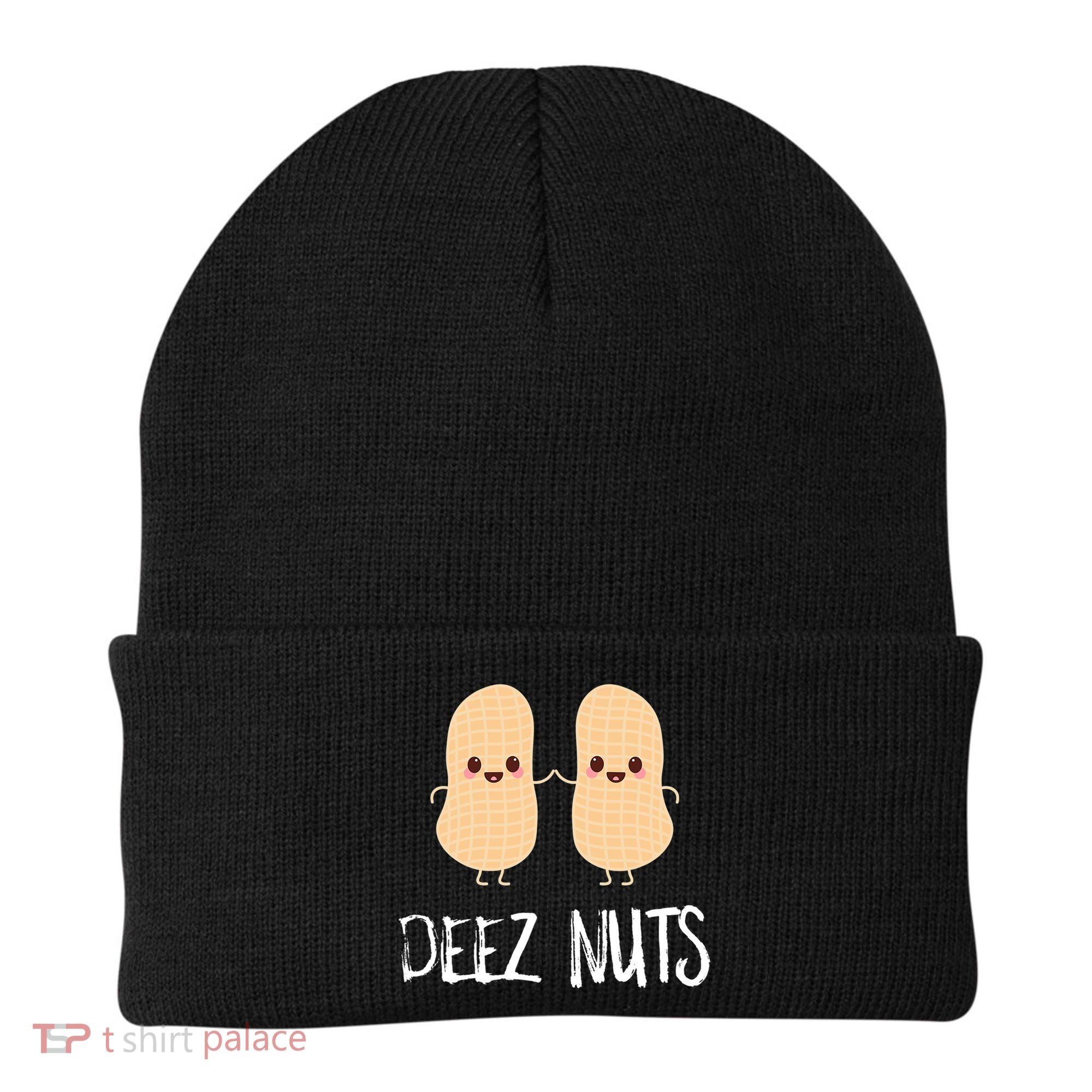 Peanut Food Funny Kawaii Cute Meme Deez Nuts Joke Gift Beanie