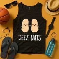 Peanut Food Funny Kawaii Cute Meme Deez Nuts Joke Gift Tank Top thumb 4