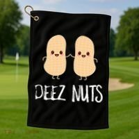 Peanut Food Funny Kawaii Cute Meme Deez Nuts Joke Gift Golf Towel thumb 1