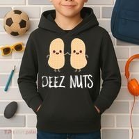 Peanut Food Funny Kawaii Cute Meme Deez Nuts Joke Gift Kids Hoodie thumb 2