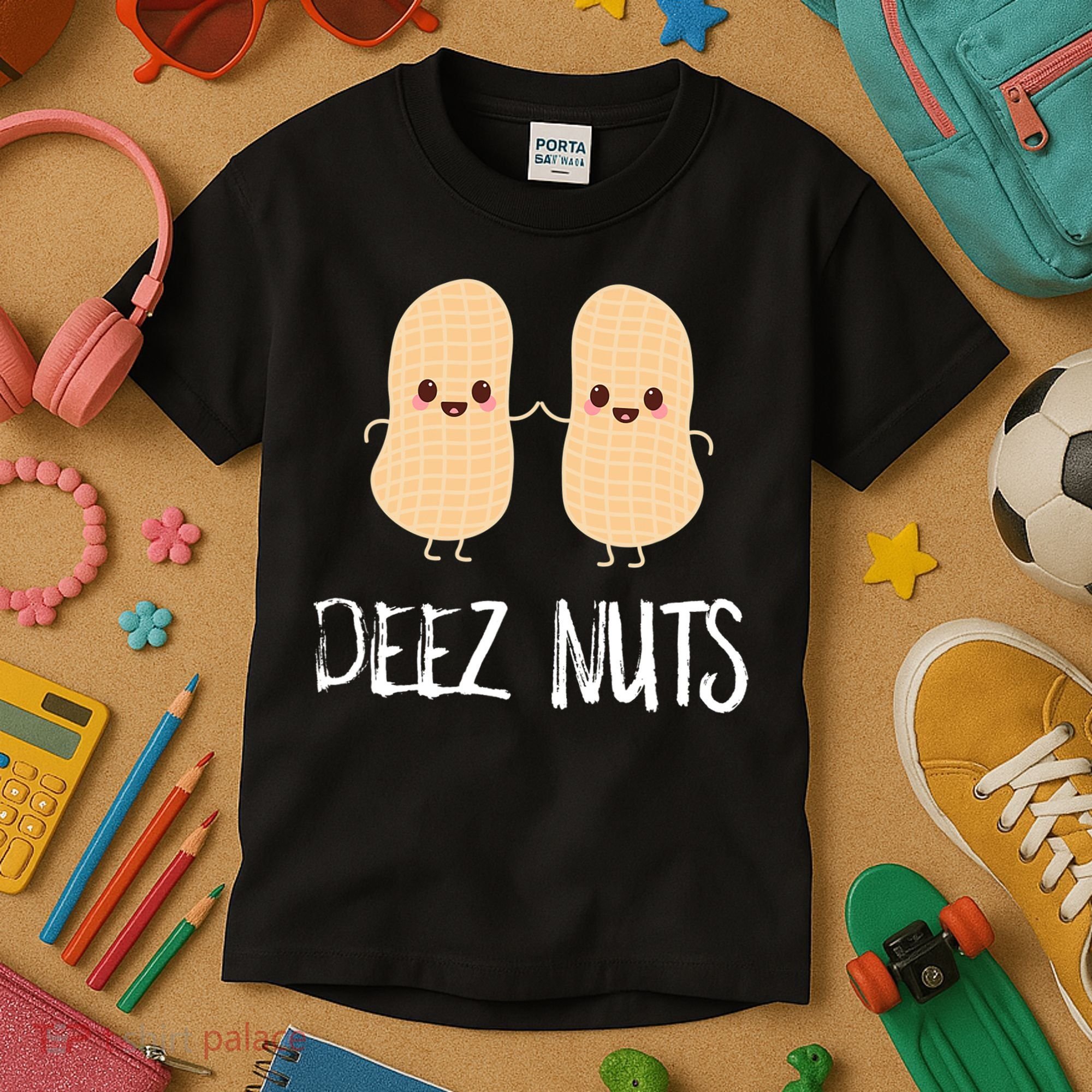 Peanut Food Funny Kawaii Cute Meme Deez Nuts Joke Gift Kids T-Shirt