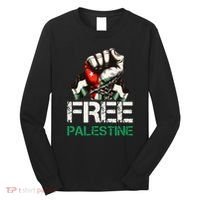Palestine Flag Free Palestine Save Gaza Strip Long Sleeve Shirt thumb 0
