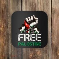 Palestine Flag Free Palestine Save Gaza Strip Coaster thumb 0