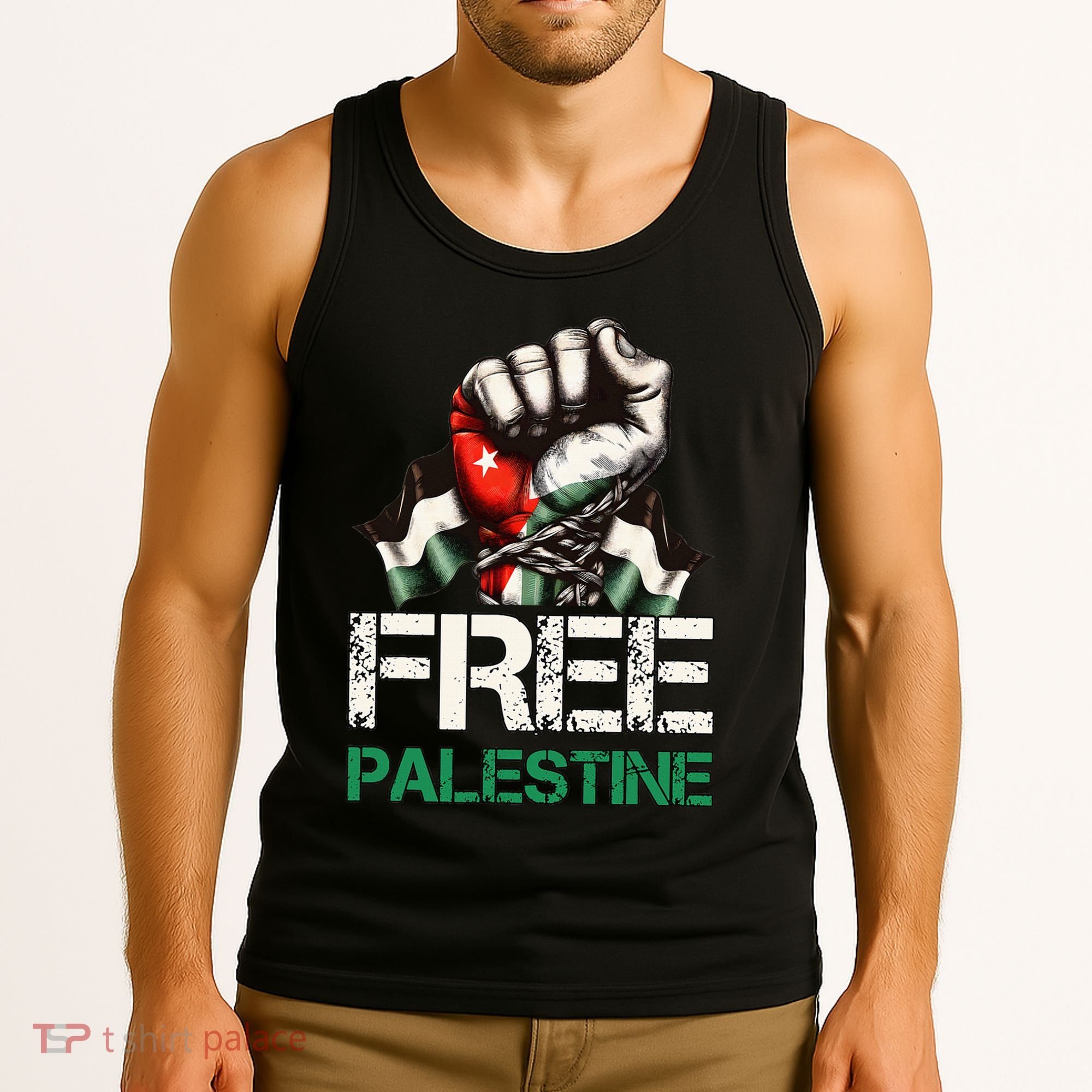 Palestine Flag Free Palestine Save Gaza Strip Tank Top