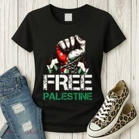 Palestine Flag Free Palestine Save Gaza Strip Women's T-Shirt thumb 3