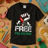 Palestine Flag Free Palestine Save Gaza Strip Kids T-Shirt thumb 3