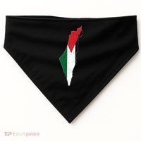 Palestine Flag Free Palestine Gift USA-Made Doggie Bandana thumb 0