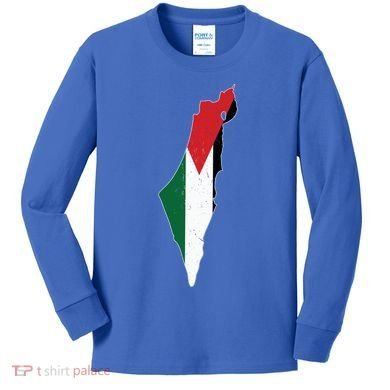 Palestine Flag Free Palestine Gift Kids Long Sleeve Shirt
